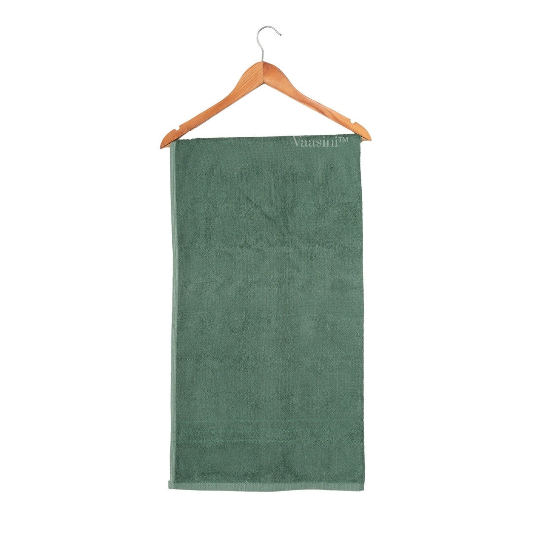 Terry Cotton Soft & Absorbent Solid Forest Green 400 GSM Bath Towel