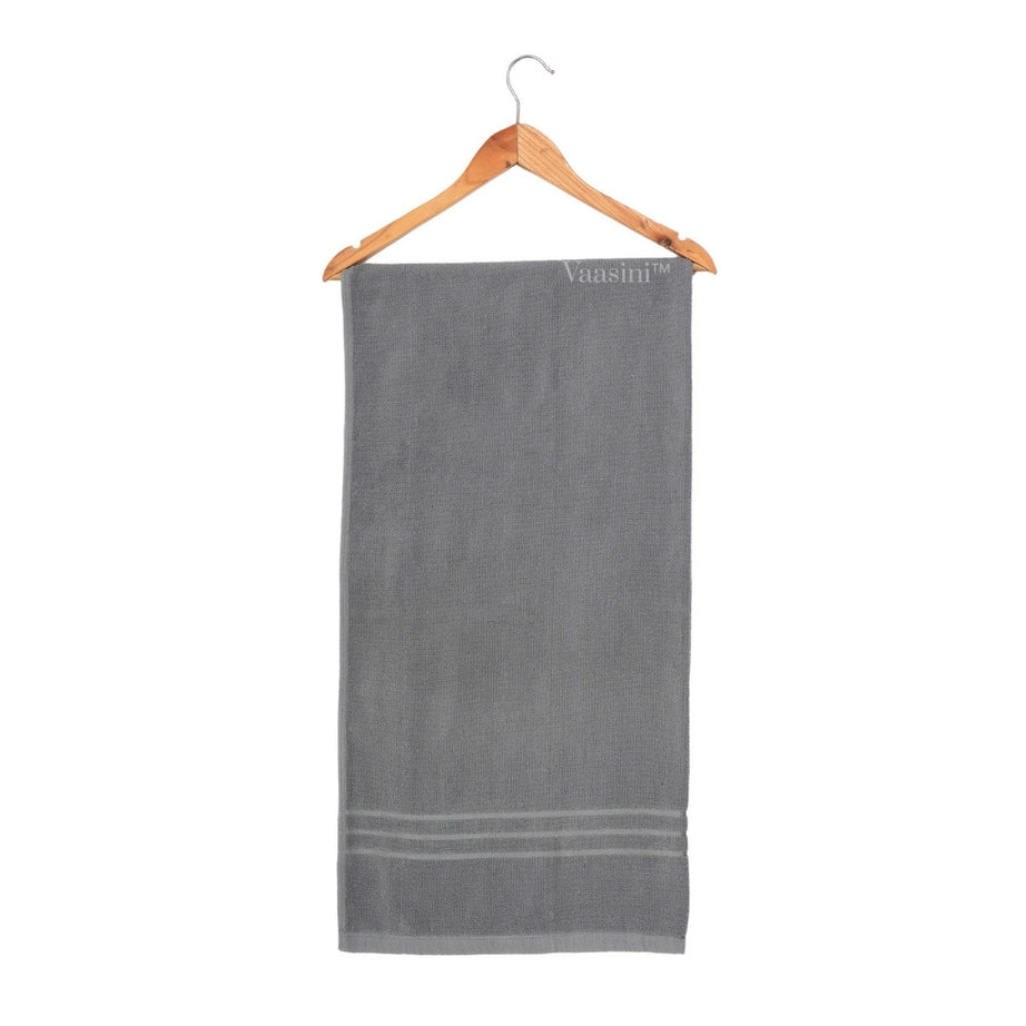 Terry Cotton Soft & Absorbent Solid Silver Grey 400 GSM Bath Towel