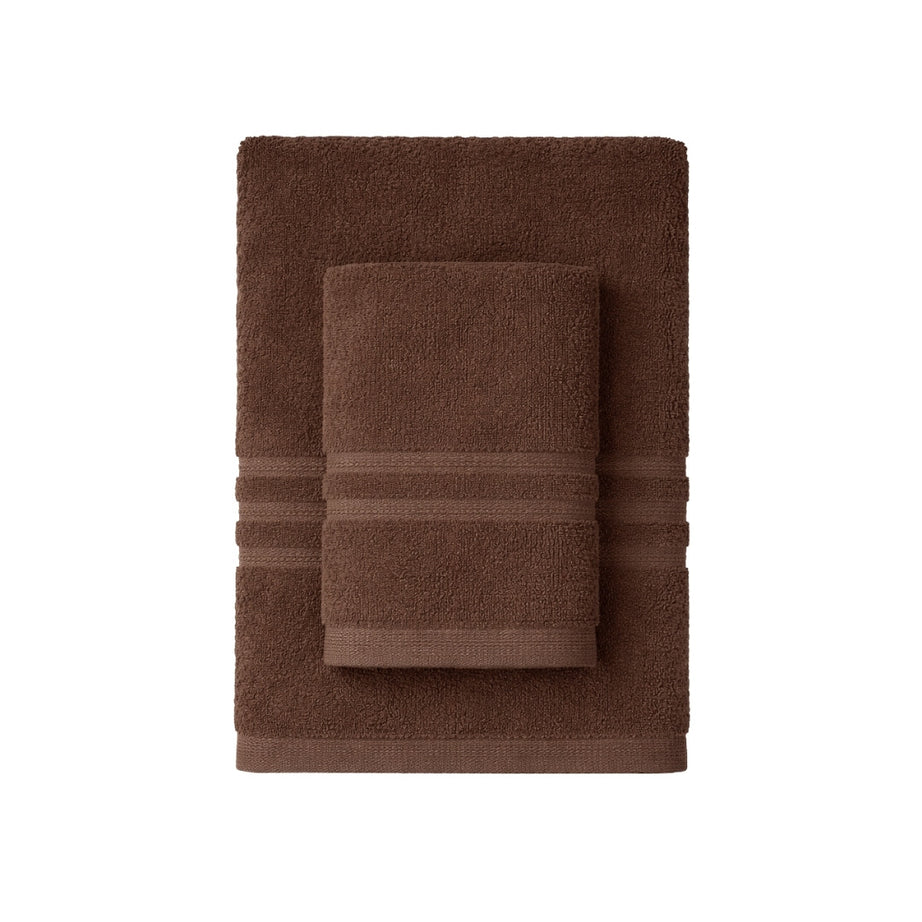 Terry Cotton Ultrasoft & Durable Solid Chocolate Brown 400 GSM Bath & Hand Towel Combo