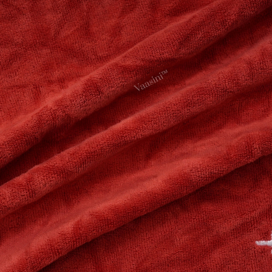 Ultra Soft Lightweight Microfiber Quick Dry Bath & Hand Towel Combo Set – Crimson Red